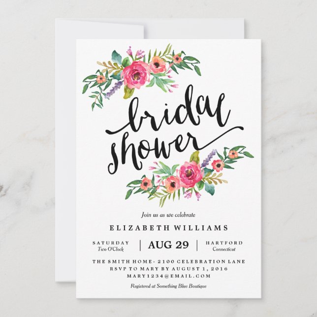 Invitación a la ducha de novia en verano más dulce (Anverso)