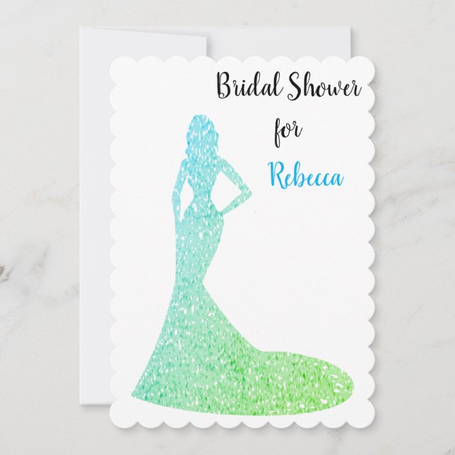 Invitación a la ducha de novia - Esparkle y Shine (Anverso)