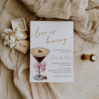 Invitación a la ducha de novia Espresso Martini
