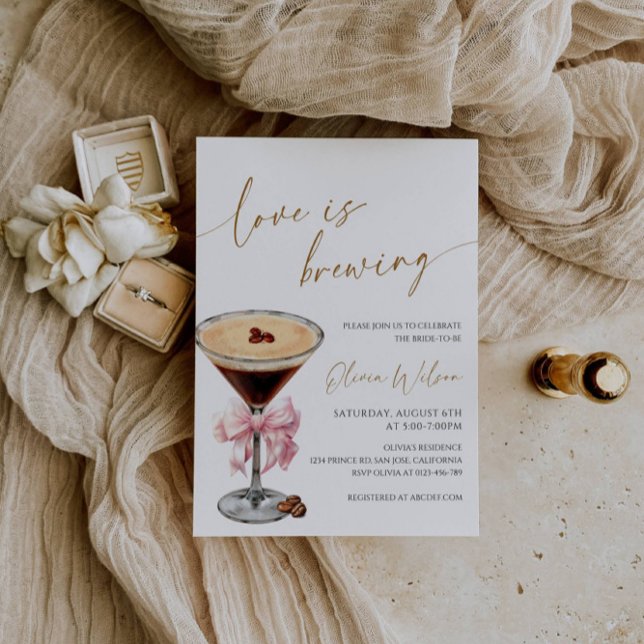 Invitación a la ducha de novia Espresso Martini (Subido por el creador)