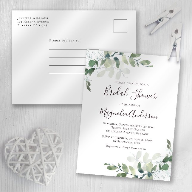 Invitación a la ducha de novia Eucalyptus (Subido por el creador)
