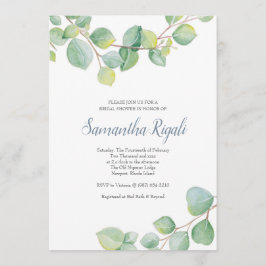 Invitación a la ducha de novia Eucalyptus