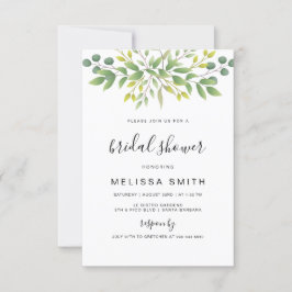 Invitación a la ducha de novia Eucalyptus Greenery