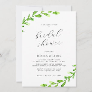 Invitación a la ducha de novia Eucalyptus Greenery