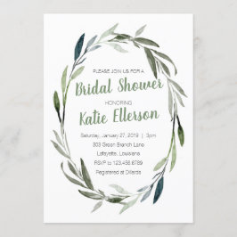 Invitación a la ducha de novia Eucalyptus Greenery