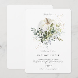 Invitación a la ducha de novia Eucalyptus Pumpkin