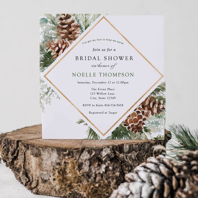 Invitación a la ducha de novia Evergreen y Pine en (Subido por el creador)