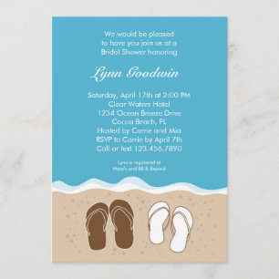 Invitación a la ducha de novia Flip Flops