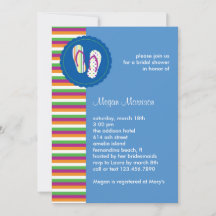 Invitación a la ducha de novia Flip Flops