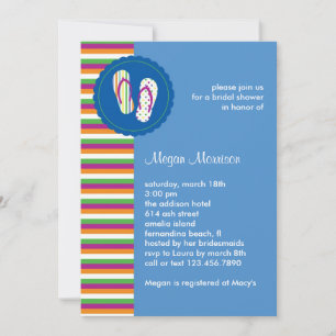 Invitación a la ducha de novia Flip Flops