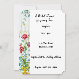 Invitación a la ducha de novia Flora