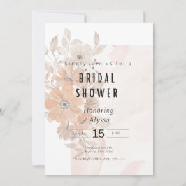 Invitación a la ducha de novia floral