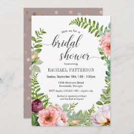 Invitación a la ducha de novia floral
