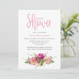 Invitación a la ducha de novia floral