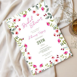 Invitación a la ducha de novia floral