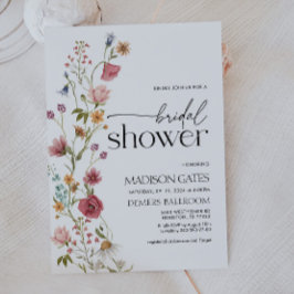 Invitación a la ducha de novia floral