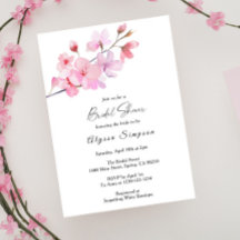 Invitación a la ducha de novia floral con flores d