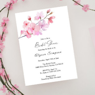 Invitación a la ducha de novia floral con flores d