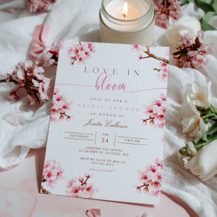 Invitación a la ducha de novia floral con flores d
