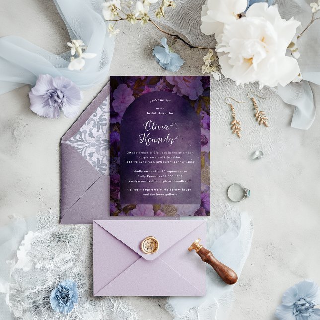 Invitación a la ducha de novia floral de arco mode (Subido por el creador)