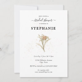Invitación a la ducha de novia floral de Edelweiss