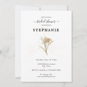 Invitación a la ducha de novia floral de Edelweiss