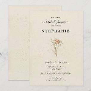Invitación a la ducha de novia floral de Edelweiss
