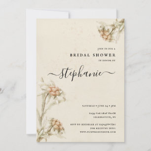 Invitación a la ducha de novia floral de Edelweiss