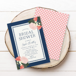 Invitación a la ducha de novia floral de Rosas de