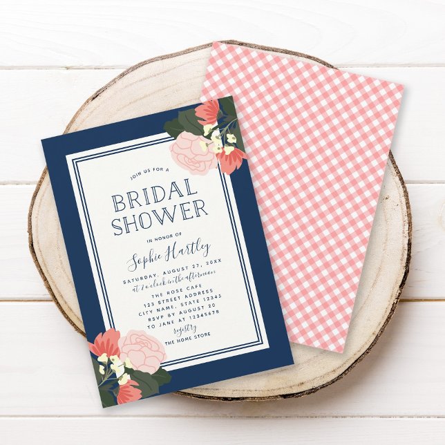 Invitación a la ducha de novia floral de Rosas de  (Subido por el creador)