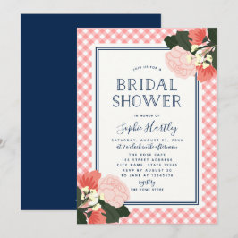 Invitación a la ducha de novia floral de Rosas de 