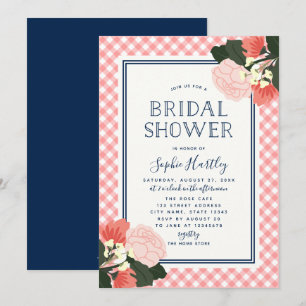 Invitación a la ducha de novia floral de Rosas de