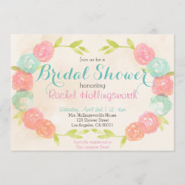 Invitación a la ducha de novia floral de Spring Ga