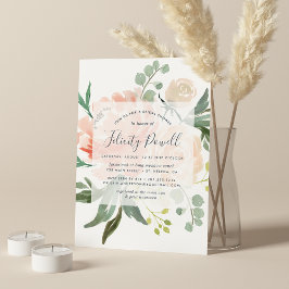 Invitación a la ducha de novia floral de verano