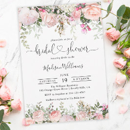 Invitación a la ducha de novia floral de verano Ro