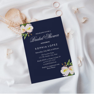 Invitación a la ducha de novia floral elegante de 