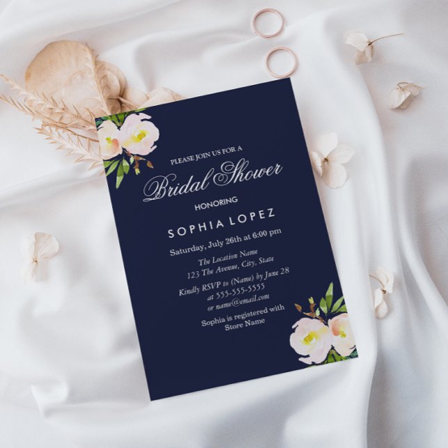 Invitación a la ducha de novia floral elegante de  (Subido por el creador)