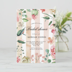 Invitación a la ducha de novia floral en Rubor Spr