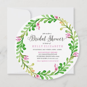 Invitación a la ducha de novia FLORAL MODERNA WREA
