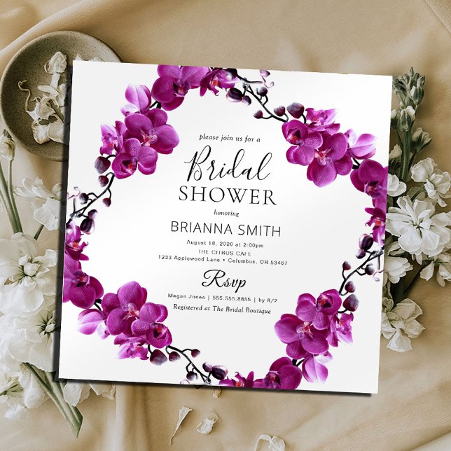 Invitación a la ducha de novia floral moderna y mo (Subido por el creador)