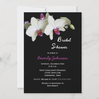 Invitación a la ducha de novia floral — Orquídeas