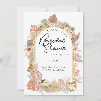 Invitación a la ducha de novia floral rusa