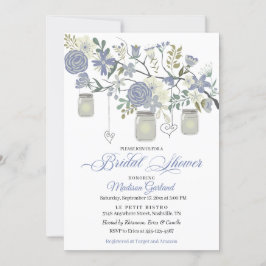 Invitación a la ducha de novia floral rústica Maso