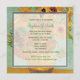 Invitación a la ducha de novia floral vintage
