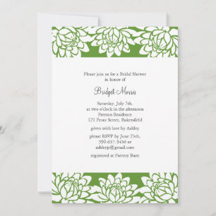 Invitación a la ducha de novia floral y moderna