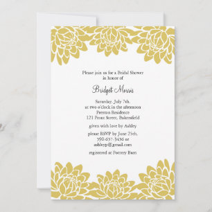 Invitación a la ducha de novia floral y moderna