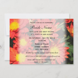 Invitación a la ducha de novia, flores de margarit