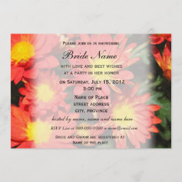 Invitación a la ducha de novia, flores de margarit