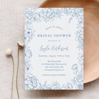 Invitación a la ducha de novia FRANCESA TOILE