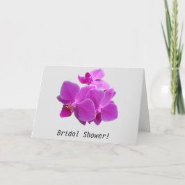 Invitación a la ducha de novia Fuchsia Orchids
